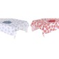 Nappe et serviettes de table DKD Home Decor Bleu Fuchsia Blanc (150 x 250 x 0,5 cm) (2 Unités)