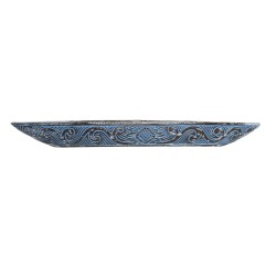 Centre de Table DKD Home Decor Bleu Blanc Blue marine méditerranéen (80 x 18,5 x 7 cm) (3 Unités)