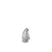 Pingouin en résine argent 9x9x16 cm