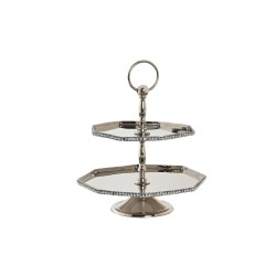 Centre de Table DKD Home Decor Argenté Aluminium (23 x 23 x 22 cm)