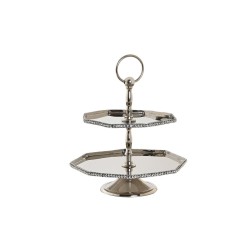 Centre de Table DKD Home Decor Argenté Aluminium (23 x 23 x 22 cm)