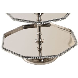 Centre de Table DKD Home Decor Argenté Aluminium (23 x 23 x 22 cm)