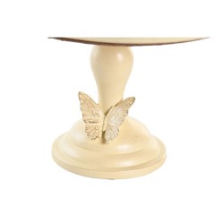 Centre de Table DKD Home Decor Miroir Beige Résine Papillons (24 x 22,6 x 18 cm)