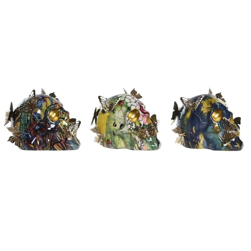Figurine Décorative DKD Home Decor Métal Résine Multicouleur Crâne Moderne (15,5 x 10,5 x 11 cm) (3 Unités) Figurine Décorative DKD Home Decor Métal Résine Multicouleur Crâne Moderne (15,5 x 10,5 x 11 cm) (3 Unités)