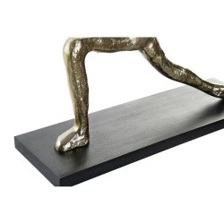 Figurine Décorative DKD Home Decor Aluminium Bois MDF Yoga (3 pcs) (33 x 10 x 35 cm) (35 x 10 x 33 cm) (33 x 10 x 28 cm)
