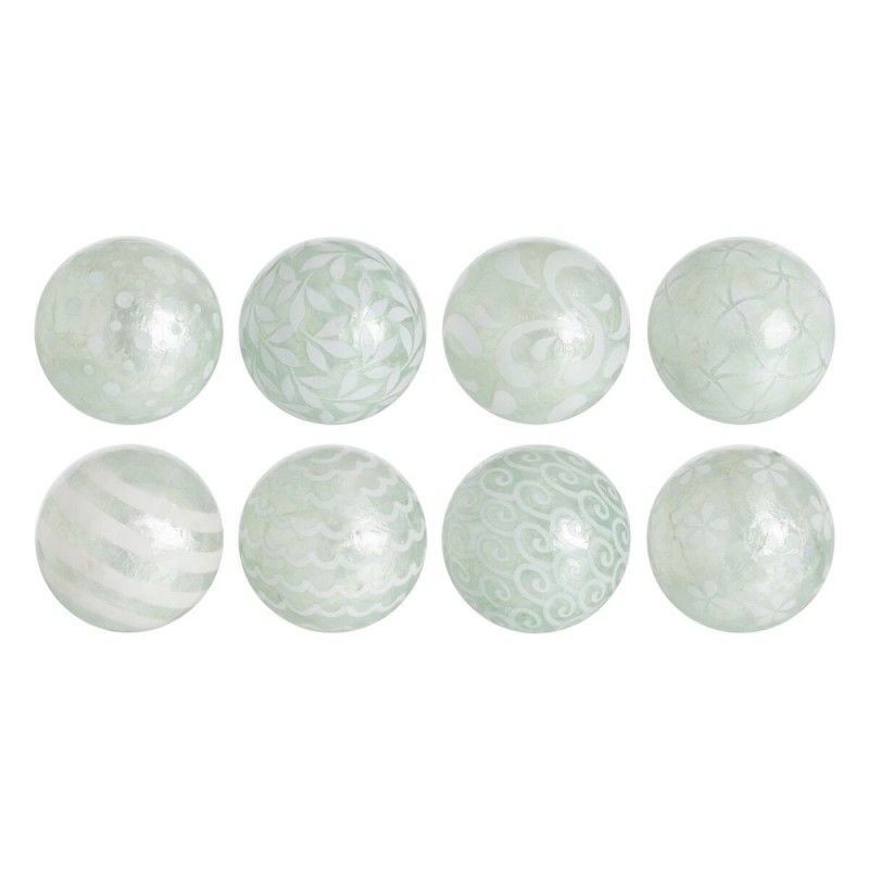 Balles CAPIZ Décoration Menthe 10 x 10 x 10 cm (8 Unités)