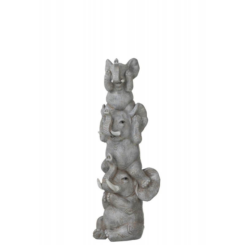Elephant figurine de la sagesse gris H32 cm