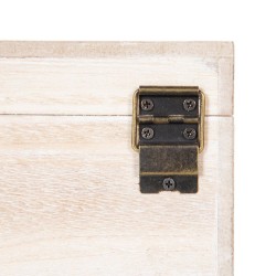 Boîte Décorative Volets Rotin 20 x 20 x 12 cm DMF (2 Unités)