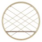 Estante 51 x 14 x 51 cm Natural Dorado Metal Madera