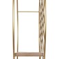 Etagère 51 x 14 x 51 cm Naturel Doré Métal Bois