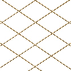 Etagère 51 x 14 x 51 cm Naturel Doré Métal Bois