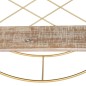 Etagère 51 x 14 x 51 cm Naturel Doré Métal Bois