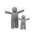 Figurine P’tit Maurice en ciment gris 79x20x92 cm Figurine P’tit Maurice en ciment gris 79x20x92 cm