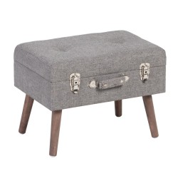 Coffre Tissu Synthétique Bois