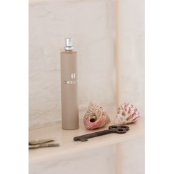 Parfum d’intérieur en verre beige 3.5x3.5x16.5 cm
