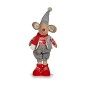 Figurine Décorative Souris 48 cm Noël Rouge Gris Polyester Blanc Crème