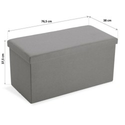 Banc de coffre Long Démontable Lin Bois MDF (38 x 37,5 x 76,5 cm)