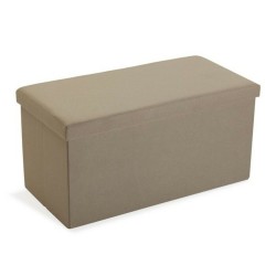 Banc de coffre Long Démontable Lin Bois MDF (38 x 37,5 x 76,5 cm)