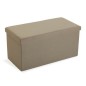 Banco baúl Largo Desmontable Lino Madera MDF (38 x 37,5 x 76,5 cm)