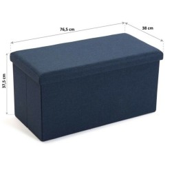 Banc de coffre Long Démontable Lin Bois MDF (38 x 37,5 x 76,5 cm)