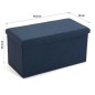 Banc de coffre Long Démontable Lin Bois MDF (38 x 37,5 x 76,5 cm)