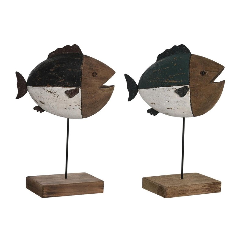 Figurine Décorative DKD Home Decor Multicouleur Naturel Poisson 18 x 8 x 26 cm (2 Unités) Figurine Décorative DKD Home Decor Multicouleur Naturel Poisson 18 x 8 x 26 cm (2 Unités)