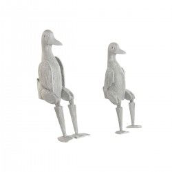 Figurine Décorative Home ESPRIT Gris Canard 16 x 14 x 42 cm (2 Pièces)