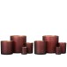 Set de 2 photophores en verre Bordeaux 20x20x20 cm Set de 2 photophores en verre Bordeaux 20x20x20 cm