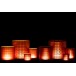 Set de 2 photophores en verre Bordeaux 20x20x20 cm Set de 2 photophores en verre Bordeaux 20x20x20 cm