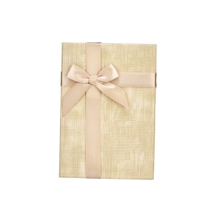 Set de boîtes décoratives Beige Carton Rayures Lien 3 Pièces