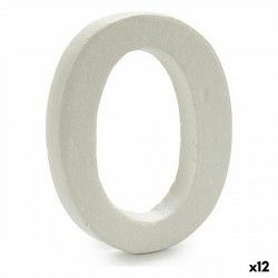 Lettre O Blanc polystyrène 1 x 15 x 13,5 cm (12 Unités)