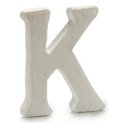 Lettre K Blanc polystyrène 1 x 15 x 13,5 cm (12 Unités)
