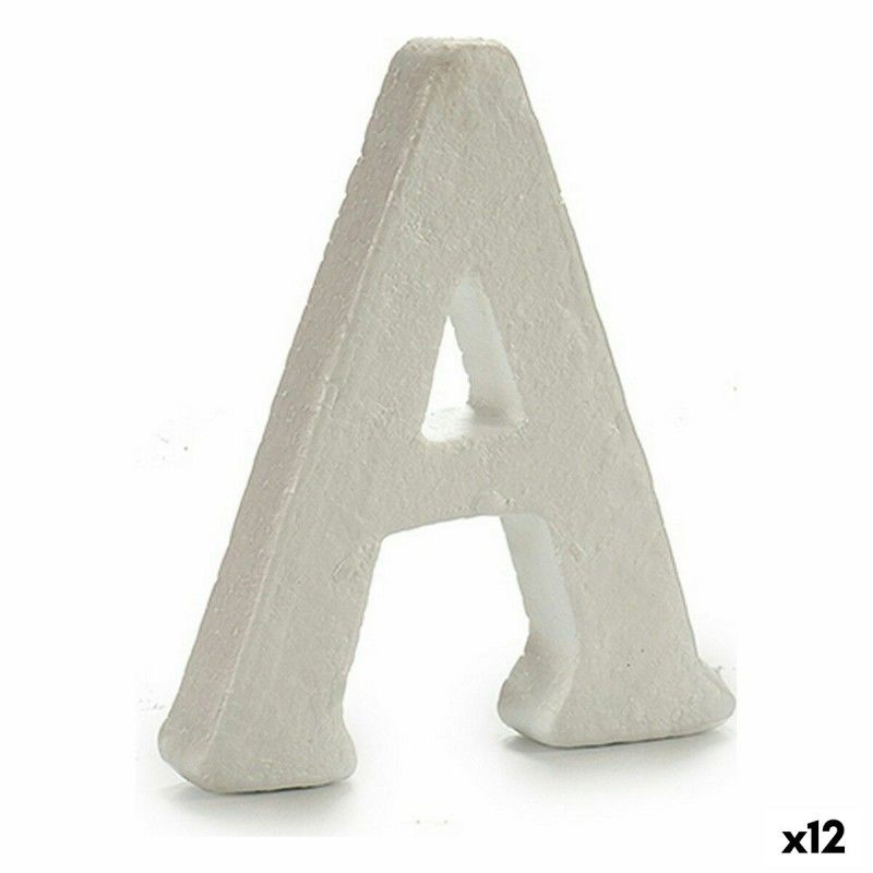 Lettre A Blanc polystyrène 1 x 15 x 13,5 cm (12 Unités)