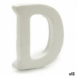 Lettre D Blanc polystyrène 2 x 15 x 11,5 cm (12 Unités)