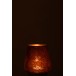 Photophore en verre marron 14x14x16 cm Photophore en verre marron 14x14x16 cm