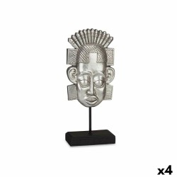 Figura Decorativa Indio Plateado 17,5 x 36 x 10,5 cm (4 Unidades)