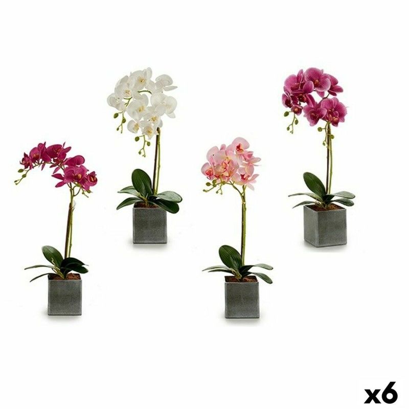Fleur décorative Orchidée Plastique 14 x 51 x 18 cm (6 Unités)
