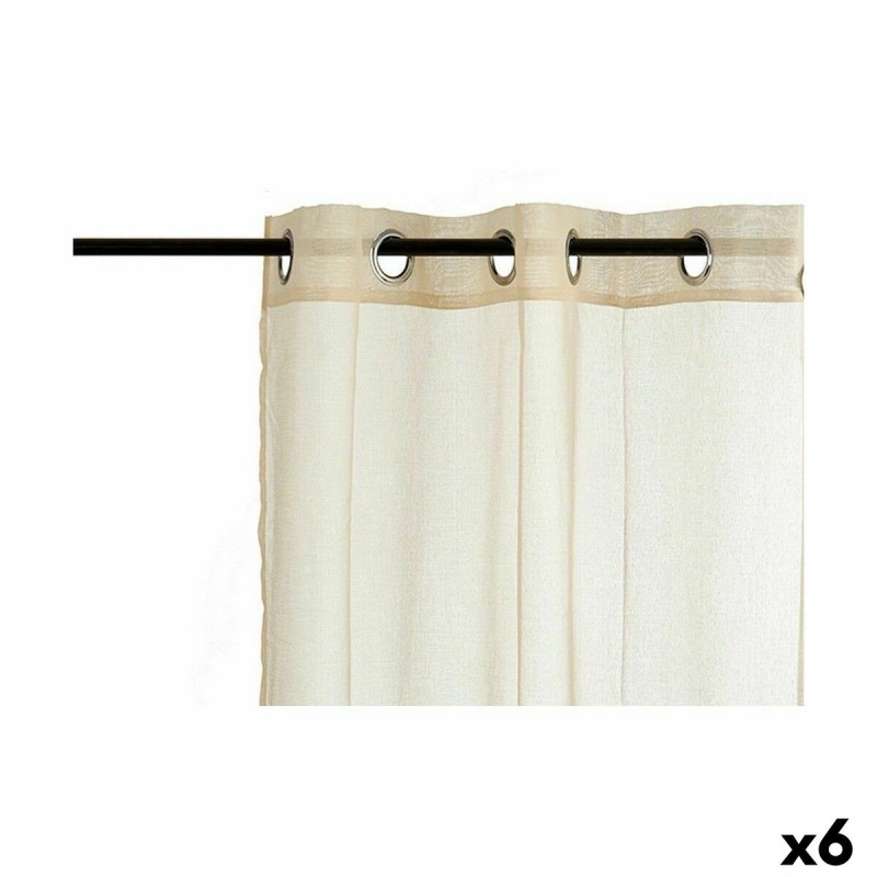 Rideau 140 x 260 cm Beige (6 Unités)