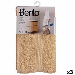 Toalla de baño Crema 70 x 130 cm (3 Unidades)