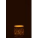 Photophore en verre argent 11x11x10 cm