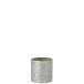 Photophore en verre argent 11x11x10 cm
