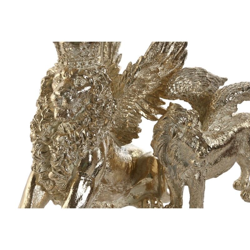 Figurine Décorative Home ESPRIT Doré Lion 20 x 10,5 x 17,5 cm 29 x 13 x 25 cm (2 Unités)