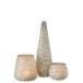 Albero con foglie in vetro argento 14x14x40cm
