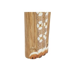 Figurine Décorative DKD Home Decor Blanc Marron Chien Tropical 80 cm 16 x 9 x 100 cm