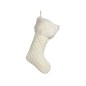 Décorations de Noël Chaussette de Noël blanc 28x4x46cm - Lot de 12