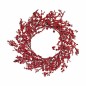 Couronne de Noël rouge plastique 48x10x48cm - Lot de 6
