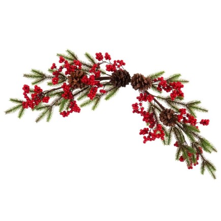Centre de Table Noël Rouge Multicouleur Plastique Foam Ananas 70 cm