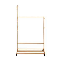 Perchero con Ruedas Confortime Natural Bambú 100 x 35 x 170 cm