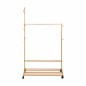 Porte-manteau à Roulettes Confortime Naturel Bambou 100 x 35 x 170 cm
