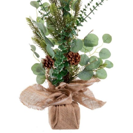 Décoration de Noël en plastique vert 11*11*60 cm